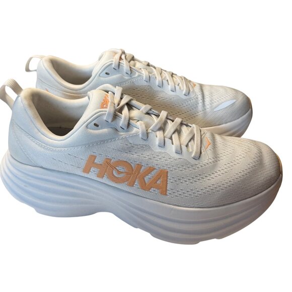 HOKA Bondi 8 Running Shoes Women’s 9 Harbor Mist Lunar Rock Plush Cushioning New - Picture 7 of 16